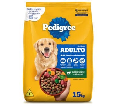 Ração Pedigree Carne e Vegetais Cães Adultos Raças Médias e Grandes 15 kg