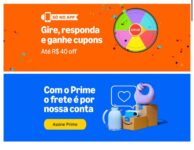 Roleta de Cupons APP Amazon até R$100 OFF