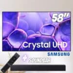 Samsung Smart Tv 58″ Crystal Uhd 4k U8500f 2025 + Soundbar Samsung Hw-b400f