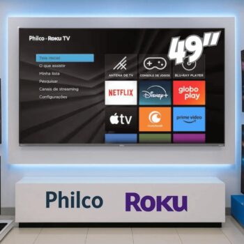 Smart TV 49" Philco Led 4K Roku TV Borda Infinita P49ERA