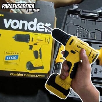 Vonder, Parafusadeira/Furadeira A Bateria, 12 V, Fonte De Carregamento Bivolt Automática, Pfv 120.