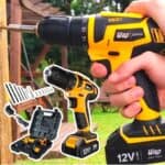 WAP Parafusadeira e Furadeira à Bateria 12V BPF-12K3, Kit de 13 Acessórios e Maleta, Empunhadura Emborrachada, Bivolt
