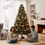 Árvore De Natal 2,10 Metros 850 Galhos Pinheiro Tradicional E Planeta Tech Cheia Luxuosa Modelo Premium
