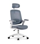 Cadeira de Escritório Ergonômica Cinza/Branca Elements Astra