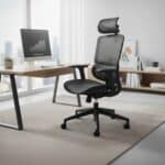 Cadeira Ergonômica Executiva Encosto Tela Malha Giratória Preto