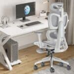 Cadeira Escritório Ergonômica Executiva Premium Sensetup Cosy T03 Cor Branco Material do estofamento Mesh
