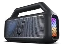 Caixa De Som Bluetooth Portátil Soundcore Boom 2 Com Bateria Original Amplificada 80w 24h De Reprodução Bassup 2.0 Subwoofer Ipx7 À Prova Dágua E Poeira Power Bank Show De Luzes Tws Estéreo Preto