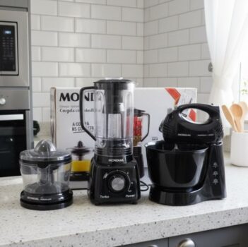 Conjunto Especial Mondial KT-105-B (Espremedor Premium + Batedeira Prática + Liquidificador Turbo Power) – Preto – 110V