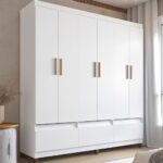 Guarda-roupa Bartira Ilhéus Com Cabideiro - Branco