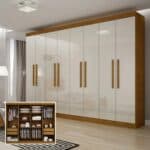 Guarda Roupa Casal Hera MDF 8 Portas e 4 Gavetas Rufato