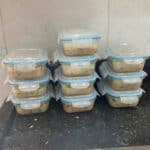 Kit 10 Pote Hermético De Vidro Retangular 640ml Rishon Azul-claro