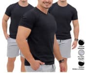 Kit 3 Camiseta Masculina Basica 100% Algodão 30.1 Premium