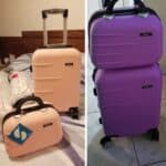 Kit Mala de Bordo Silent Ipanema + Frasqueira - Padrão ANAC | Rígida em ABS | 4 Rodas Duplas 360° | Cadeado Numérico Integrado | Leve e Resistente (Lilás Candy)