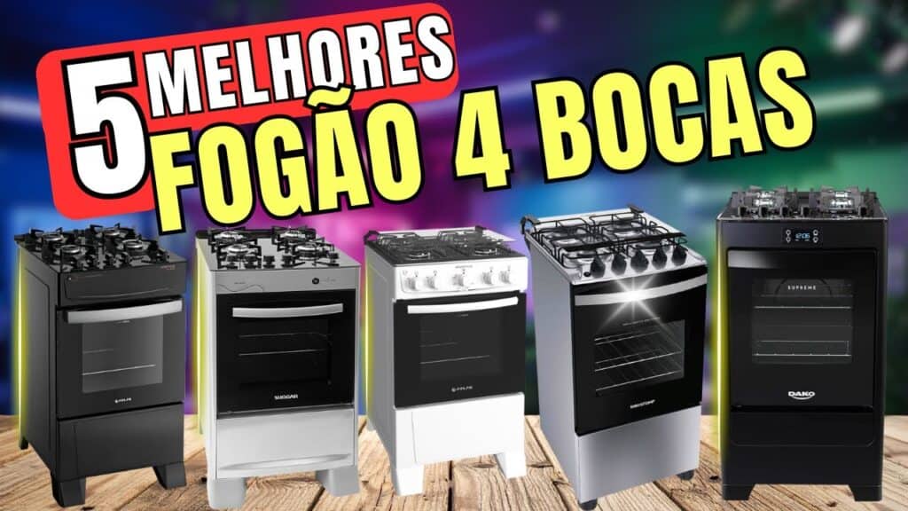 Melhores Fogões 4 Bocas de 2026: TOP 5 para Comprar HOJE com o Melhor Custo-Benefício