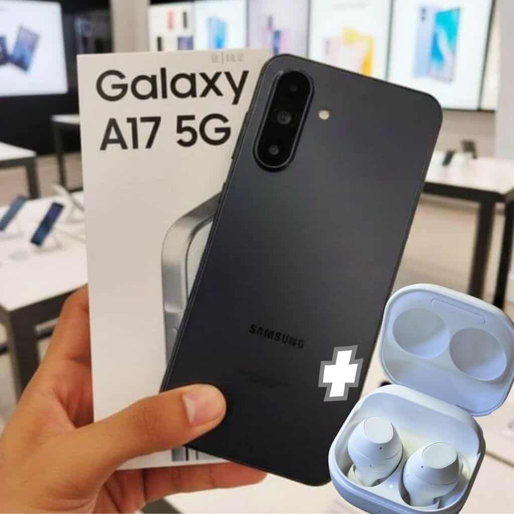 Kit Samsung: Celular Galaxy A17 256gb 8gb Ram 50mp 6.7 Nfc Ip54 Preto + Galaxy Buds Core Branco