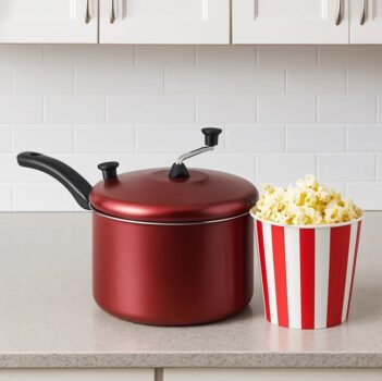 Pipoqueira Antiaderente 20cm 4L Cereja Nacional – Alumínio Nacional