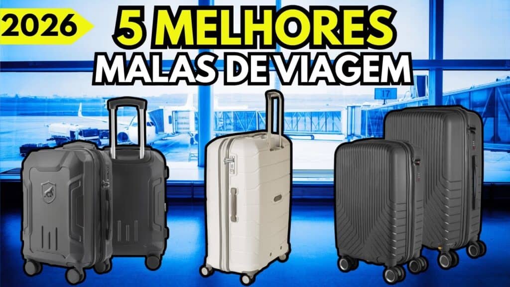 Top 5 malas de bordo para viajar em 2026: modelos resistentes, leves e aprovados pelos viajantes