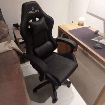 Cadeira Gamer Preta Healer Wells Reclinável Giratória