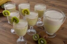 Conjunto de Jarra 1L e Taças 350ml de Vidro Haus Concept Canelado 7 Peças