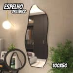 Espelho 100x50 Orgânico Corpo Inteiro Grande Moldur Caramelo
