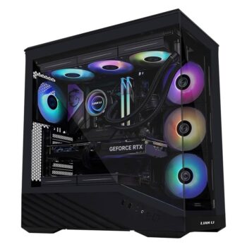 Gabinete Gamer Lian Li Vector V100, Mid-Tower, ATX, Vidro Temperado, ARGB, Sem FANs, Preto – V100X