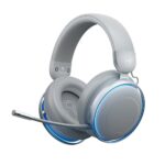Headset Gamer Sem Fio Machenike GX60, Surround 7.1, Drivers 53mm, ANC, LED BLUE, Wireless 2.5Ghz, Bluetooth 5.4, Cinza - GX60