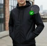 Jaqueta Corta Vento Masculina Impermeável Capuz Zíper Bolso