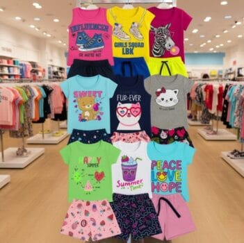 Kit 10 Peças De Roupa Conjunto Infantil Menina = 5 Conjuntos