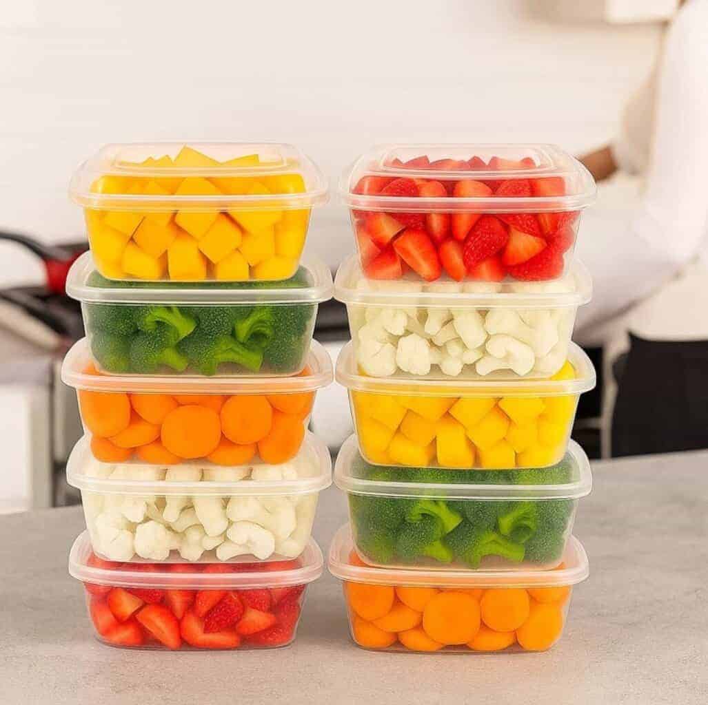 Freezer Transparente Kit 10 Potes 500ml Transparentes Freezer Microondas Marmita ...