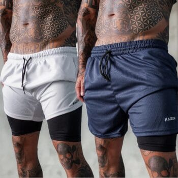 Kit 2 Shorts 2 Em 1 Masculino Dryfit Academia