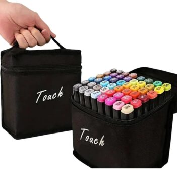Kit Canetinha 60 Cores Marcador Permanente Touch