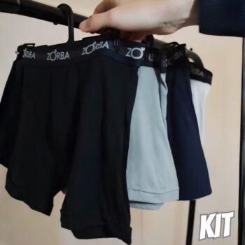 Kit Com 10 Cuecas Boxer Zorba Algodão Masculina Original
