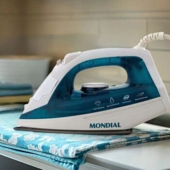 MONDIAL Ferro a Vapor, Azul/Branco, 1200W, 220V – F-32