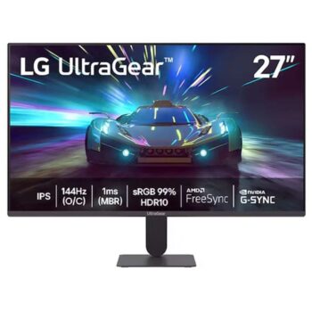 Monitor Gamer LG UltraGear 27″, Full HD, 144Hz, 1ms, IPS, G-Sync, FreeSync, HDR10, Preto – 27G411A-B