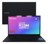 Notebook Positivo Vision R15m Amd Ryzen 5-5625u Linux 8gb Ram 256gb Ssd Wi-fi 6 Tela 15 Full Hd Ips Antirreflexo - Permite Upgrade De Memória Ram E Ssd - Preto
