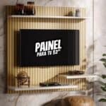 Painel Para TV Quarto Sala Com Prateleira 32 Polegadas Nichos MADRID - Quality Móveis
