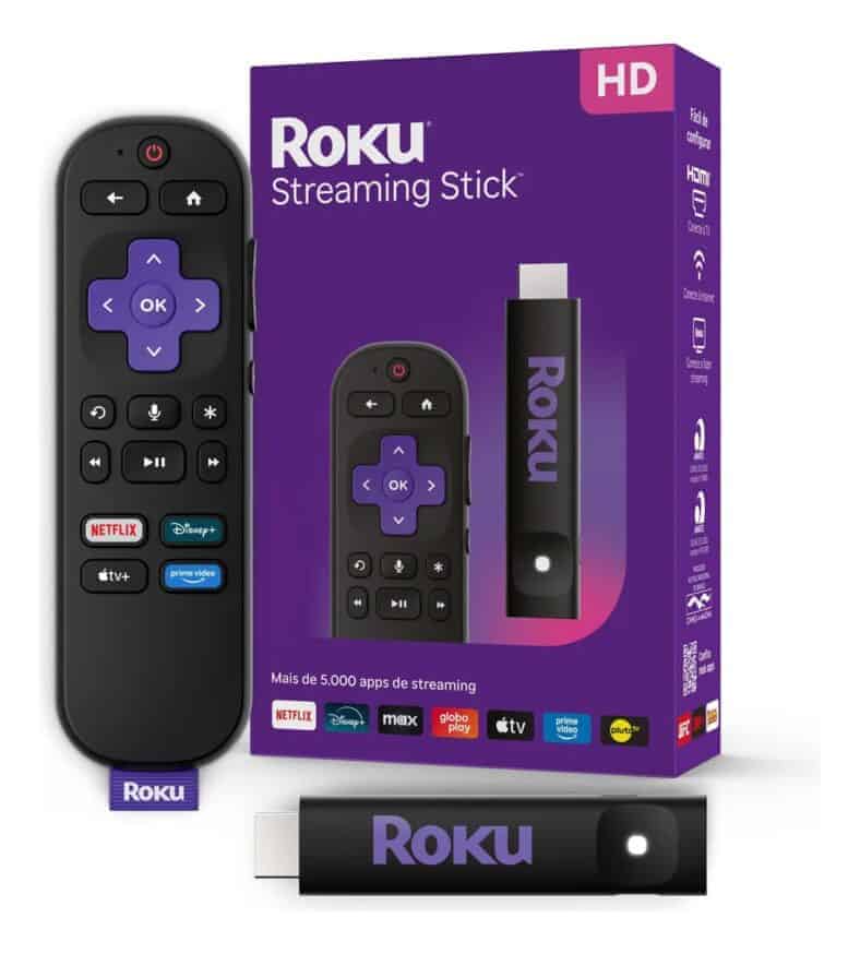Roku Streaming Stick HD 2025: Dispositivo De Transmisión Con Control Remoto Por Voz, Más De 500 Canales HD Gratis, Diseño Compacto Y Portátil
