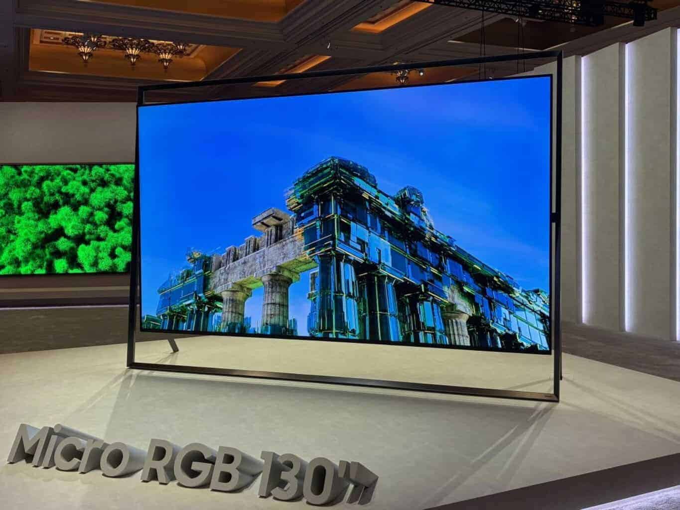 Samsung apresenta a primeira Smart TV Micro RGB de 130 polegadas na CES ...