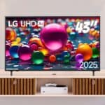 Smart TV Profissional 4K 43" LG UHD 43AU801 Processador α7 AI Ger8 Super Upscaling Google Cast Alexa Integrado Controle AI Smart Magic WebOS 25