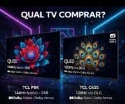TCL P8K: a alternativa moderna à C655 com 144 Hz nativo e HDMI 2.1 que virou destaque no custo-benefício