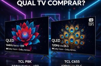 TCL P8K: a alternativa moderna à C655 com 144 Hz nativo e HDMI 2.1 que virou destaque no custo-benefício