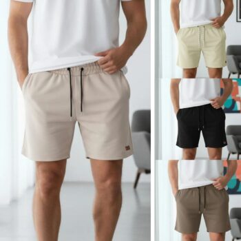 Bermuda Shorts Masculina Curta Casual Moletinho