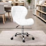 Cadeira De Escritório Eiffel Max Base Giratória Cor Branco