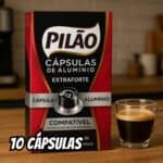 Café Pilão Extraforte Espresso 12, caixa com 10 Cápsulas de alumínio