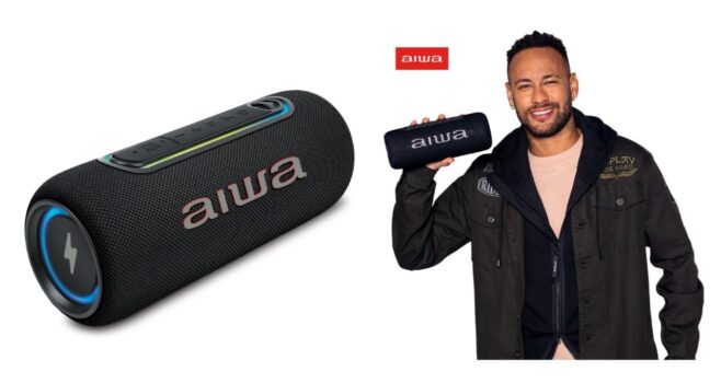 Caixa de Som Speaker AIWA SP-05-LB 30W Bluetooth IPX5
