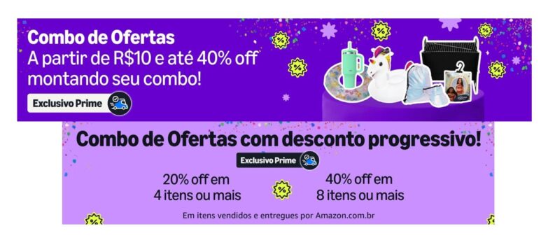Combo de Ofertas com Desconto Progressivo – Amazon