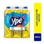 Detergente Lava Louças Ypê Com 6 Unidades 500ml