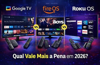 Google TV vs Fire OS vs Roku OS em 2026: Qual Sistema de TV Box Vale Mais a Pena?