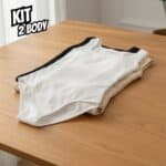 Kit 2 Body Feminino Regata Alça Larga Blusa Decote Quadrado