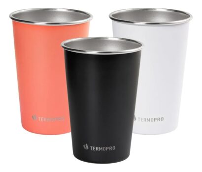 Kit 3 Copos Aço Inox 500ml Agua Suco Bebida Termopro N/a